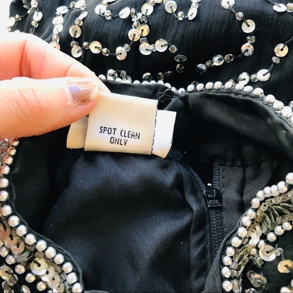 Vintage Sequin Beaded Bedazzled Choker Neck Silk Blouse Small - Picture 10 of 10